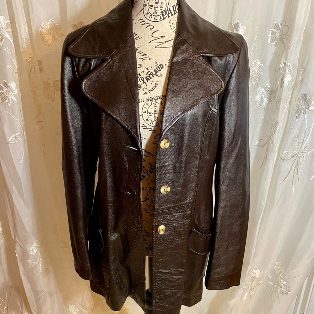 Vintage brown leather jacket